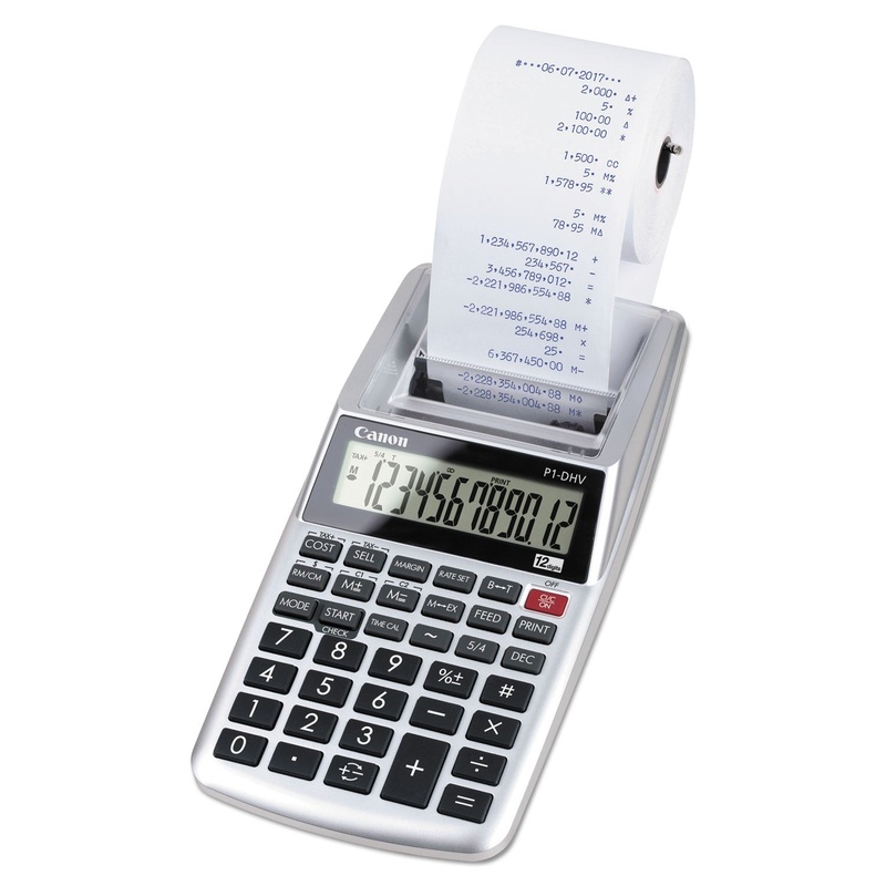 P1-DHV 12-DIGIT PALM PRINTING CALCULATOR, PURPLE PRINT, 2 LINES/SEC
